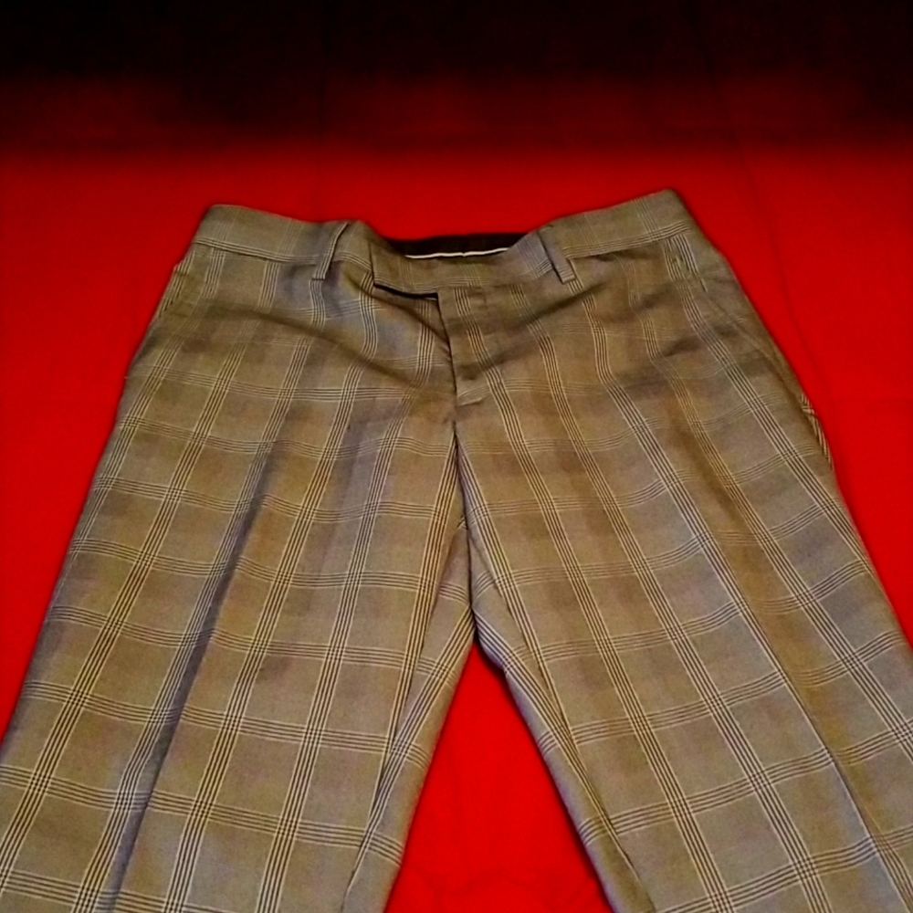 Rossi Man grey and pinstripe black and white men pants... Very sharp!